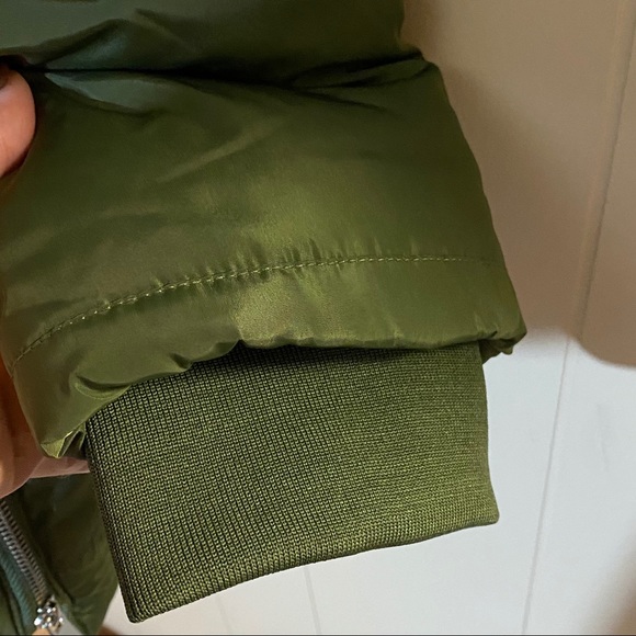 NWT Plus size 3X Olive. Military Green Puffer Coat Sherpa Hooded large p… - Picture 9 of 16